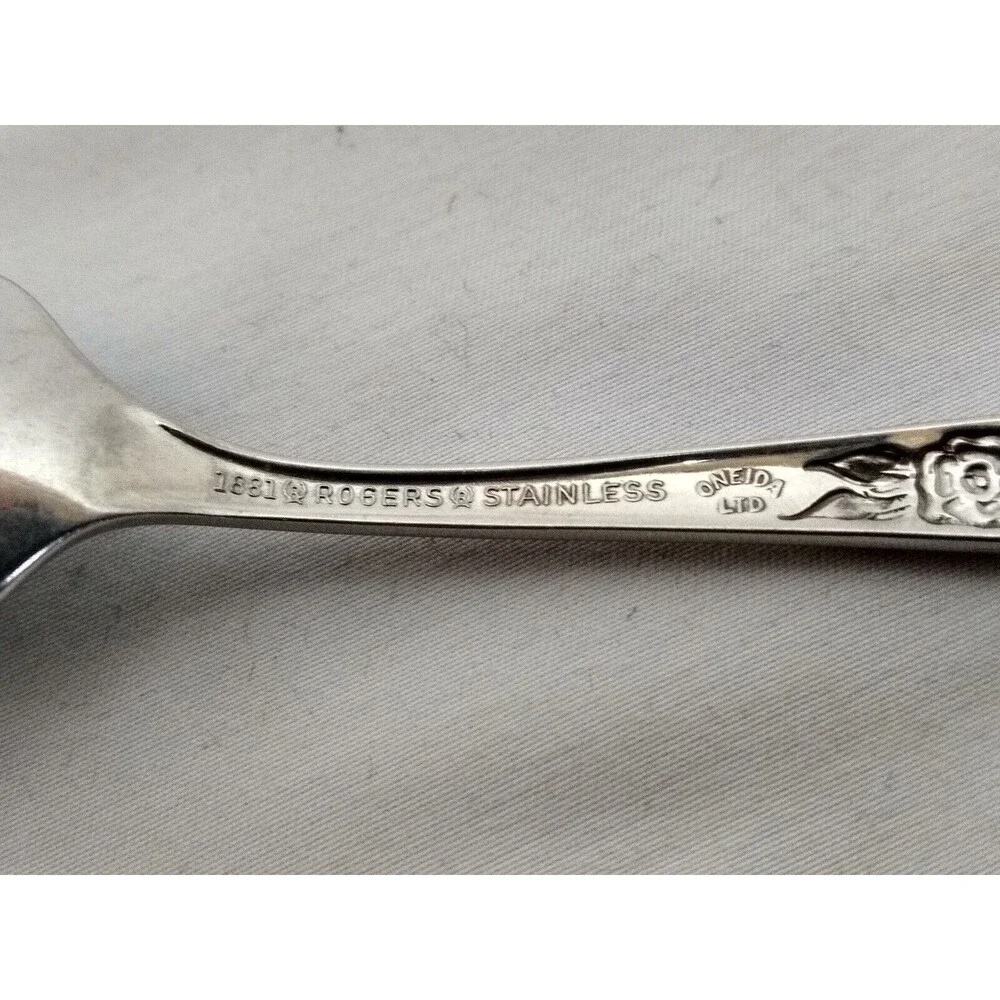 VINTAGE Oneida HIGHLAND ROSE Ladle, Fork and Spoon Stainless Steel (USA)